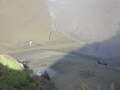 Jennie climbing the mountain 