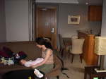 Wohnzimmer und K�che